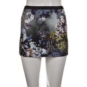 Topshop floral neoprene skirt